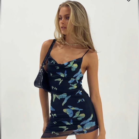 Princess Polly Motel butterfly dress - Picture 1 of 3